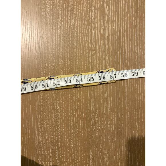 Bert Pulitzer Polo Horse Print Silk Tie Yellow Equestrian  Necktie Vintage USA - Picture 3 of 7